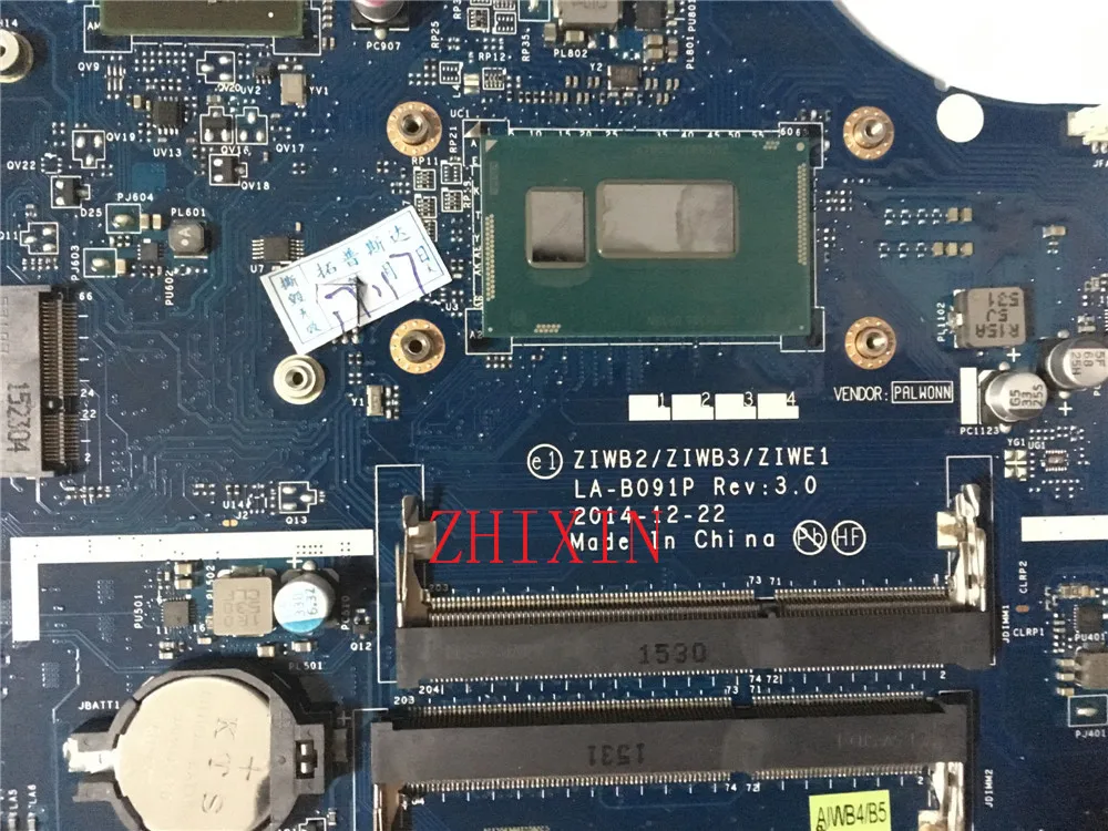 Yourui FRU:5B20G46259 para Lenovo Ideapad B50-70 placa base para ordenador portátil ZIWB2/ZIWB3/ZIWE1 LA-B091P SR1EF I5-4210U 2GB prueba de placa base - imagen 3