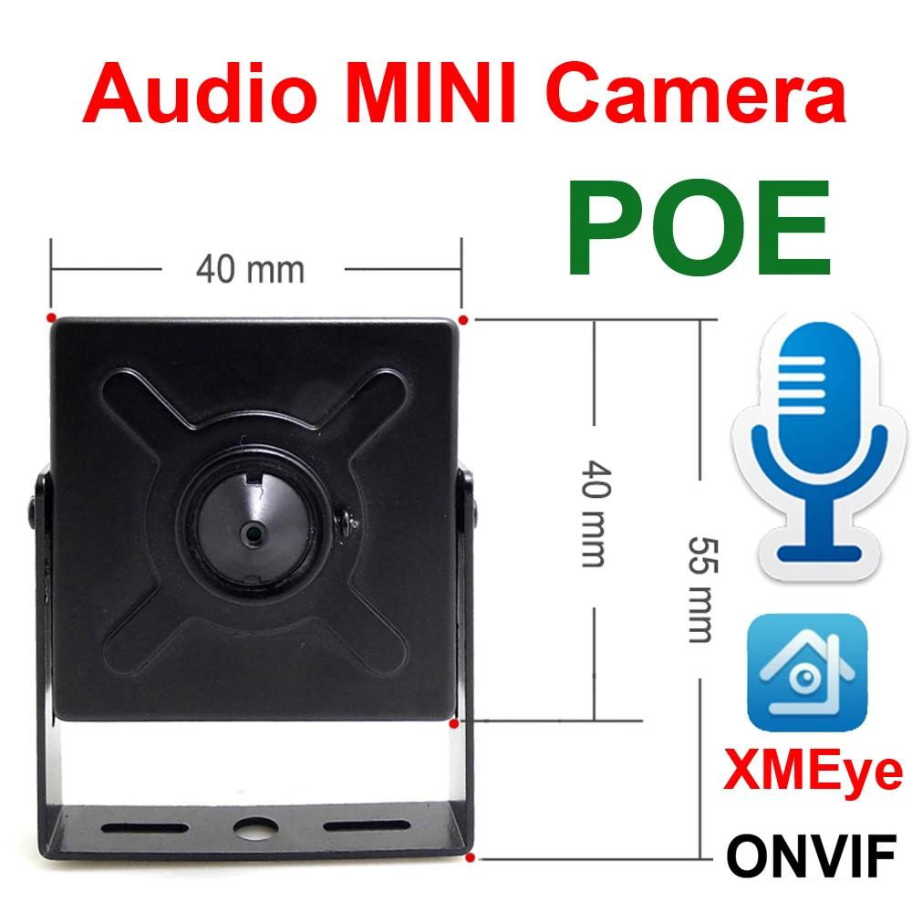 Minicámara Ip POE de 48V, 4MP, 5MP, Audio HD, videovigilancia de seguridad para interiores, videocámara pequeña para el hogar, Ipacam, Icsee, JIENUO - imagen 2