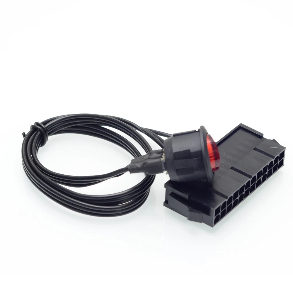 Fuente de alimentación ATX/EPS de 24 Pines, cable de arranque con interruptor de botón de encendido/apagado, adaptador de corriente para minería, líneas de interruptor de Reinicio - imagen 3