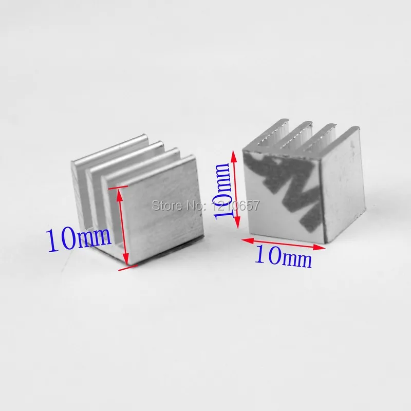 Disipador de calor de aluminio, refrigerador de refrigeración con Chip de memoria IC, 10x10x10mm, lote de 10 piezas - imagen 2
