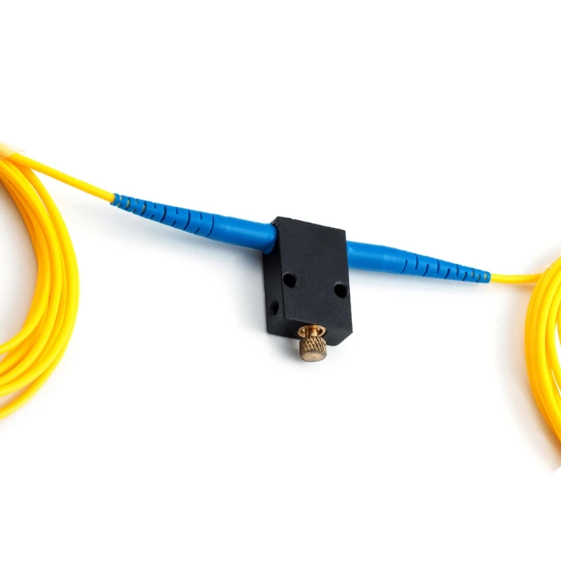 Atenuador ajustable de fibra FC, 0-60dB, en línea, mecánico variable, en línea, atenuador óptico ftth monomodo Simplex ELINK - imagen 2