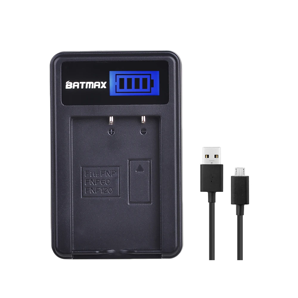 Batmax-batería recargable NP-60 NP 60 NP60, Cargador USB LCD para FUJIFILM FinePix FUJI M603 F601 F410 F401 50i Zoom, 1 unidad - imagen 3