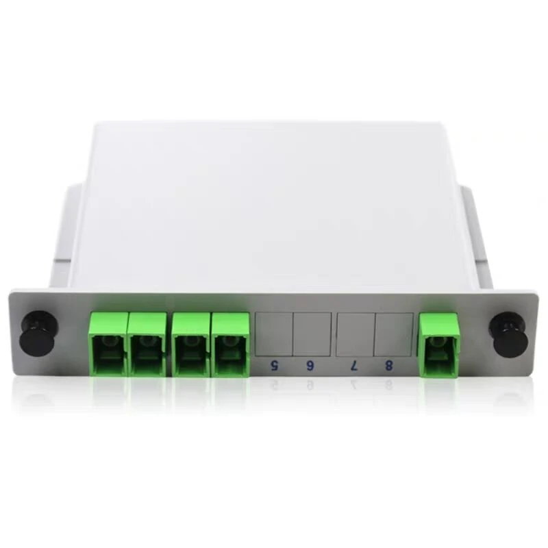 Divisor de fibra 1x4 LGX box GEPON FTTH SM SC/APC acoplador óptico PLC 1*4 divisor de Cassette GPON ELINK longitud de onda Plana 10 Uds