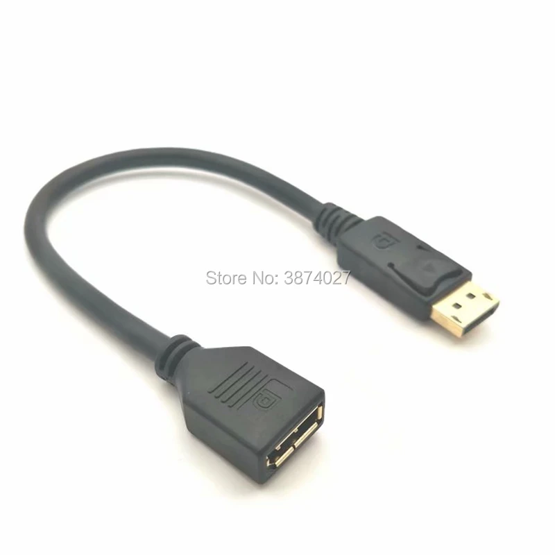 DP macho a hembra línea de extensión displayport HD cable adaptador cable de pantalla línea corta 0,3 m - imagen 3
