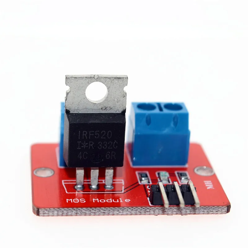Botón Mosfet superior de 0-24V, módulo de controlador MOS IRF520 para MCU ARM Raspberry pi