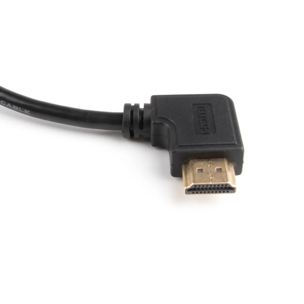 Cable de extensión macho a hembra con agujero de tornillo, Cable de montaje en Panel, 90 grados, izquierda, derecha, arriba y abajo, 19p HDMI 1,4 - imagen 2