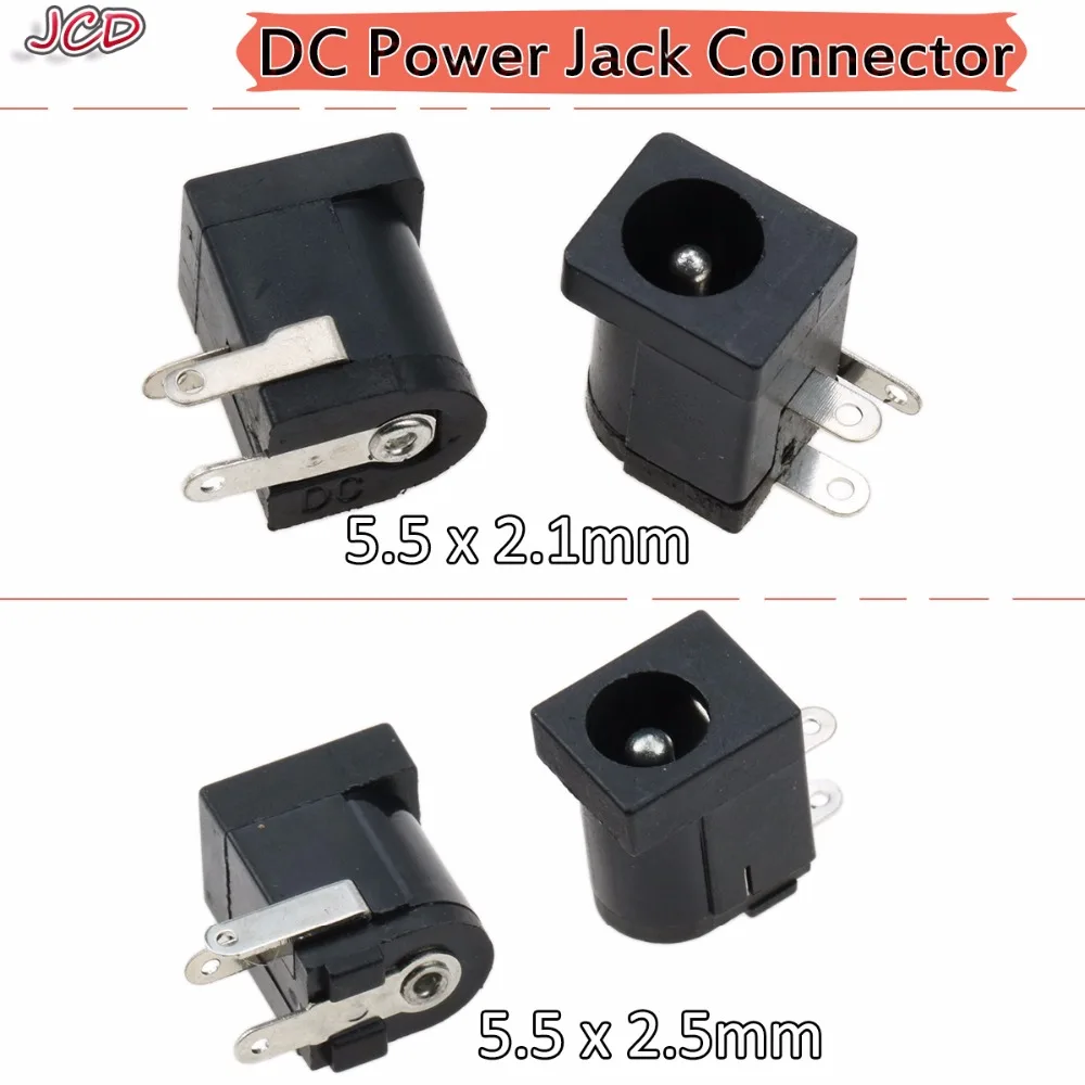 JCD-Conector de toma de corriente DC, 5,5x2,1 MM, 5,5x2,1, 5,5x2,5mm, macho/hembra, DC-005 DC022 DC022B DC-025M DC099 - imagen 2