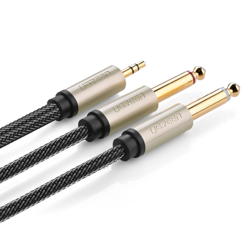 Cable Divisor Audio Estéreo Jack 3,5mm a 2x 6,35mm Chapado Oro - imagen 4