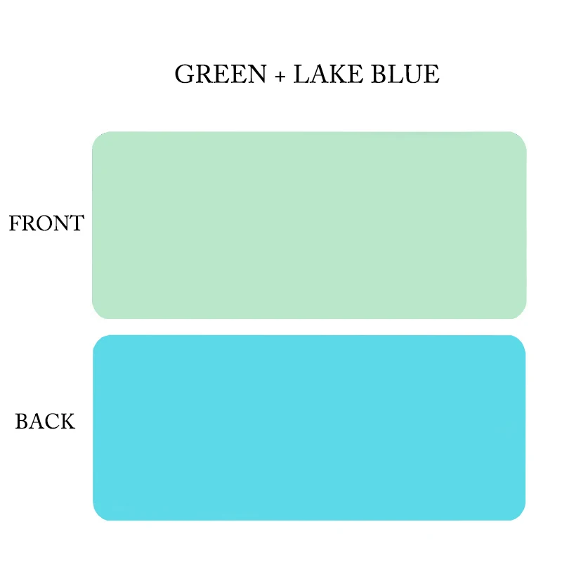 GREEN and LAKE BLUE