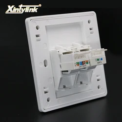 Xintylink Keystone RJ45 RJ11 - 2 Puertos pared CAT5e CAT6