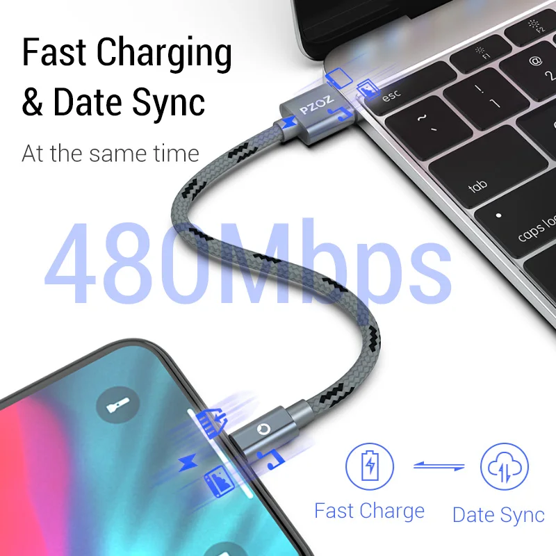 Cable Lightning Carga Rápida para iPhone 14/13/12/11 Pro Max, 2 m - imagen 3