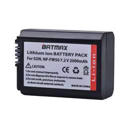Batmax-batería recargable NP-FW50 NP FW50, para Sony a37, a5100, NEX5T, NEX5R, X-7, NEX6, NEX-5N, NEX5C, NEX3N, NEX3CV, a33, a35, a37, a55, 1 unidad