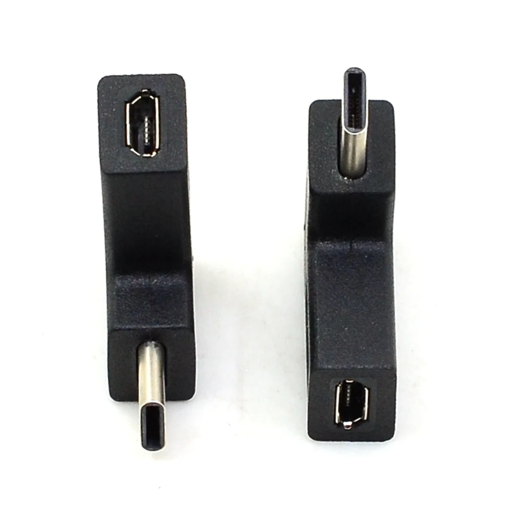 Adaptador hembra tipo C macho a Micro USB 2,0 en ángulo recto de 90 grados, conector de datos de carga de codo para dispositivos USB - imagen 2