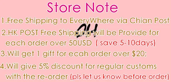 Una nota de la tienda con información sobre envío y descuentos gratis