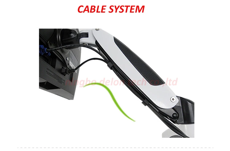 DL-GM112FC 10-27 "pressa de aire puntal de gas inclinable montaje de escritorio lcd monitor giratorio soporte de mesa pantalla estante de escritorio con abrazadera - imagen 4