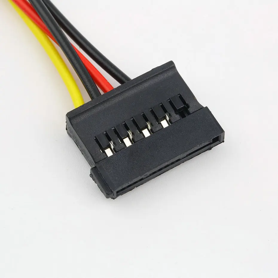 Cable adaptador de corriente para ordenador portátil, accesorio Serial ATA SATA de 4 pines IDE Molex a 2 de 15 pines HDD, promoción mundial, oferta, 1 piezas - imagen 3