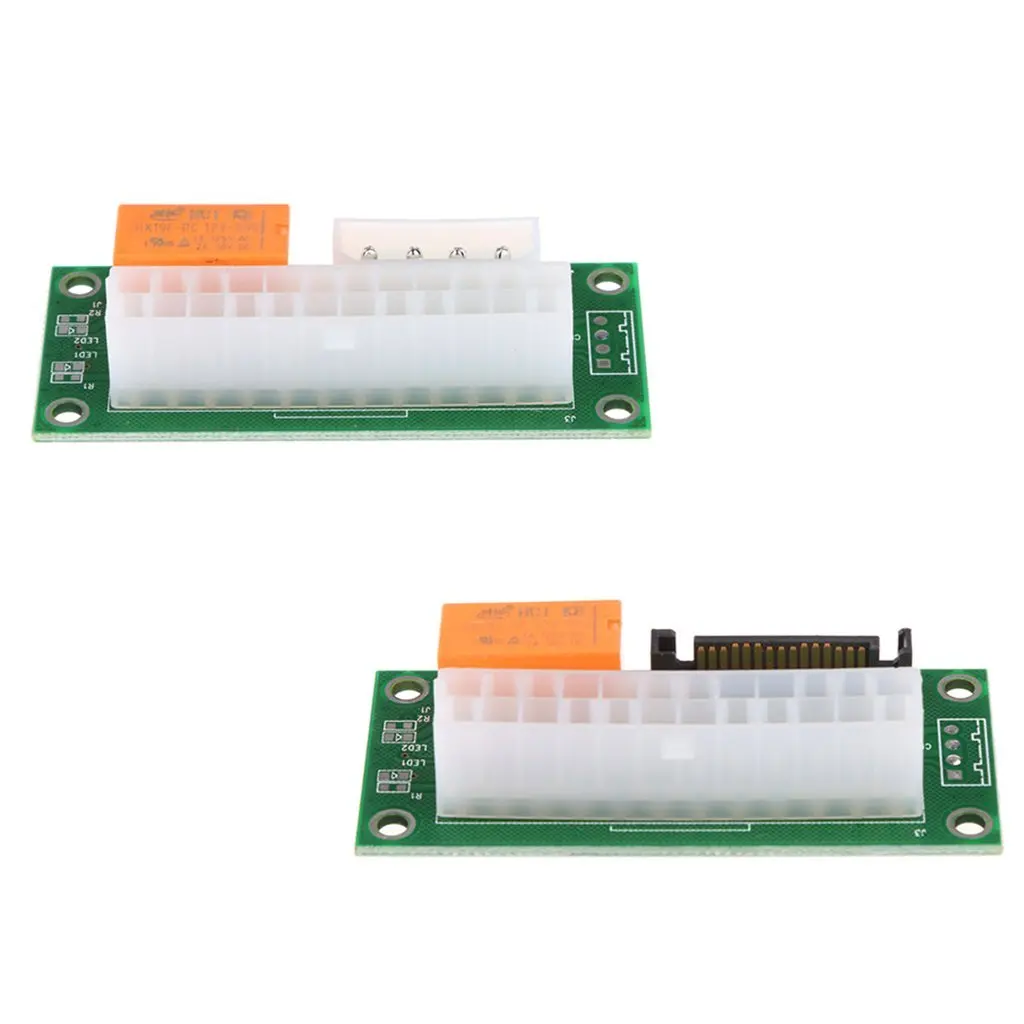 Fuente de alimentación Dual PSU ATX 24Pin a Molex 4Pin/SATA, tarjeta de Cable extensor de arranque de sincronización para máquina minera BTC add2psu, novedad - imagen 2