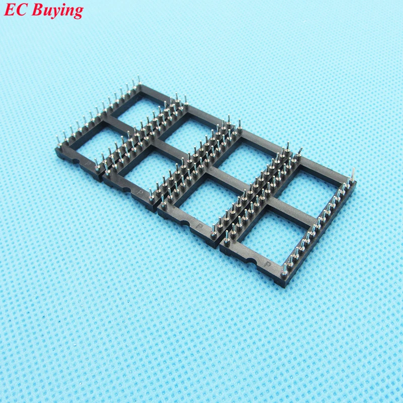 17 Uds agujero redondo 28 pines 2,54 MM DIP IC adaptador de enchufe tipo soldadura conector ancho (si necesita otra cantidad, contáctenos) - imagen 2