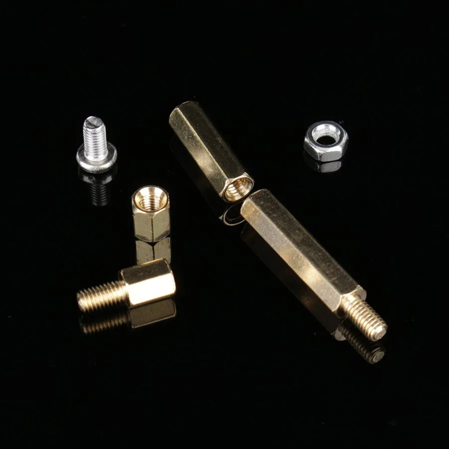 Espaciador Latón M3 Macho-Hembra para PCB con Tuercas
