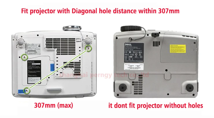 Soporte de techo universal para proyector, montaje en D, DL-PM3S, aluminio, 10kg, movimiento completo, rotación 360 - imagen 4