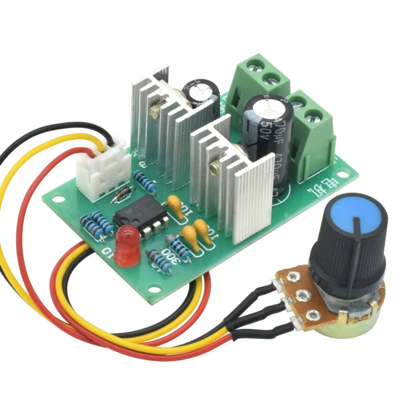Controlador de velocidad PWM, motor de CC de 12V, 24V, 36V, 0 ~ 100%, módulo de accionamiento ajustable, entrada 3A, 100W - imagen 4