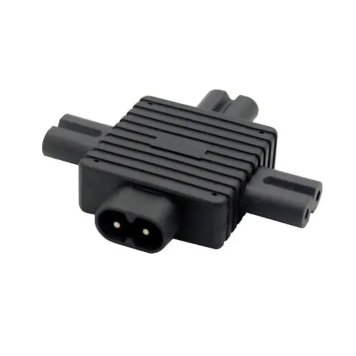 Adaptador de corriente divisor IEC 320 Figura 8 C8 macho a 3x hembra C7 - Fuente de alimentación 1 en 3 salidas para electrónica