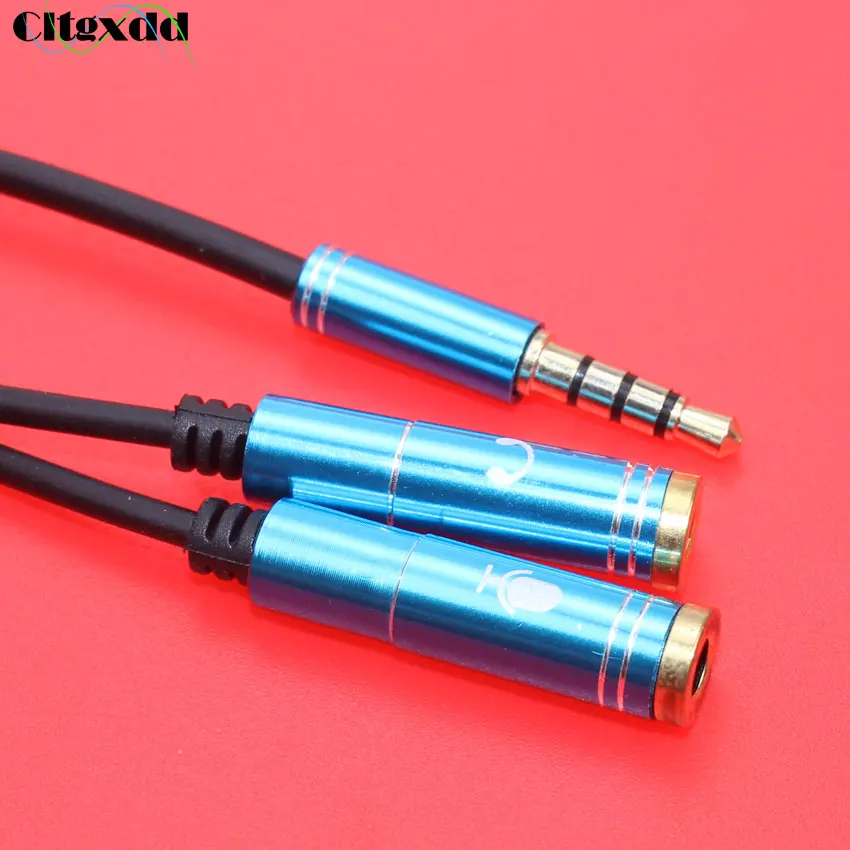 Cltgxdd-Cable divisor de Audio de 3,5mm, 3,5mm, macho a 2 hembra, micrófono para auriculares, adaptador de Cable auxiliar de extensión 3,5