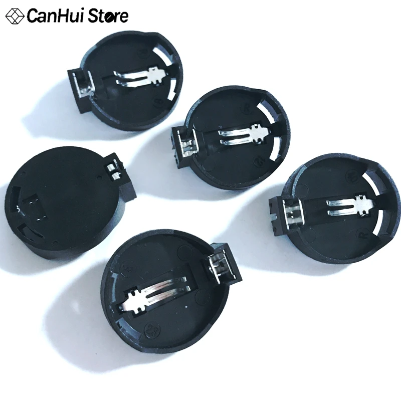 10PCS Battery Button Cell Holder Socket Case CR2032 battery holder 2032 Battery Seat Circular Battery Box - imagen 3