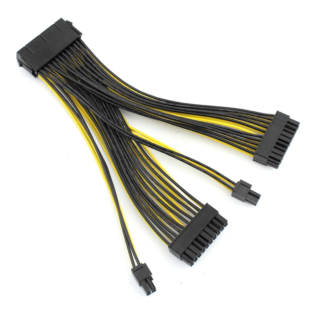 24P 20 + 4 Pin Dual PSU Cable de fuente de alimentación 18AWG 20cm ATX placa base adaptador conector Cable de extensión - imagen 3