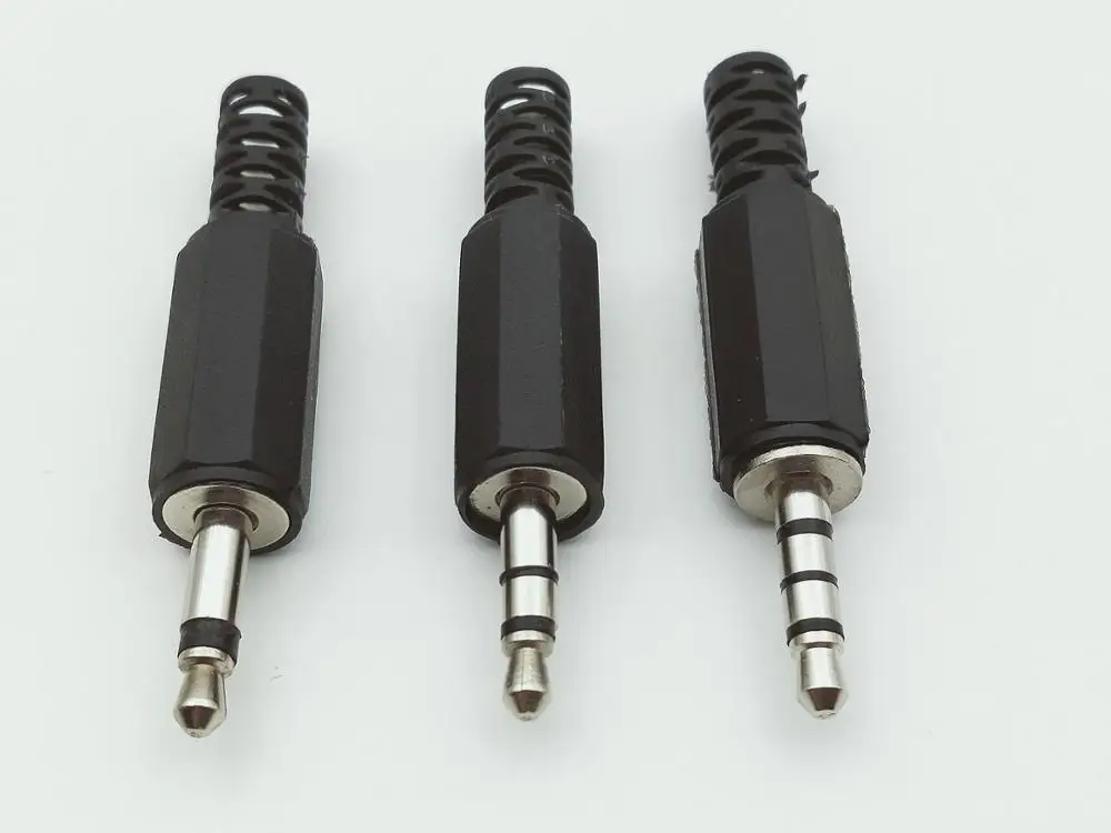 Adaptador de Audio de 100mm, Conector de soldadura de enchufe macho, venta al por mayor, 3,5 Uds.