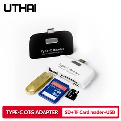 UTHAI J08 Lector USB-C SD TF OTG LED para Android