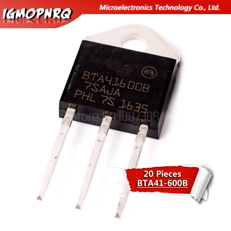 BTA41-600B BTA41600B BTA41 BTA41-600B Triacs, 40 Amp, 600 voltios, TO-3P, nuevo y original, 20 Uds.