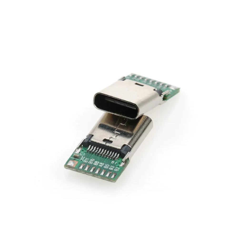 YuXi-conector de datos Micro USB 3,1 tipo C, conector hembra de 24 pines con placa PCB, 1 piezas - imagen 4