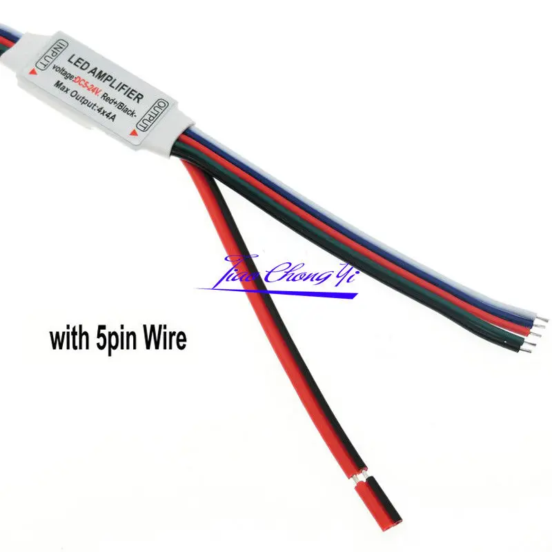 Amplificador LED RGBW de 5 pines, DC5-24V, 4A x 4 canales, para tira LED RGBW - imagen 3