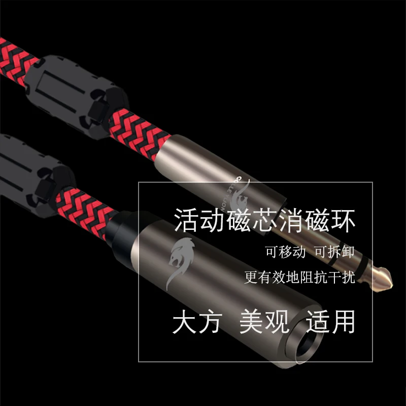 Audio Cable Stereo Male 6.35mm to 6.35mm Female Extension Cable 1/4" Jack TRS Audio Cable OFC Monitor Headphone Shielded 1M 3M - imagen 4