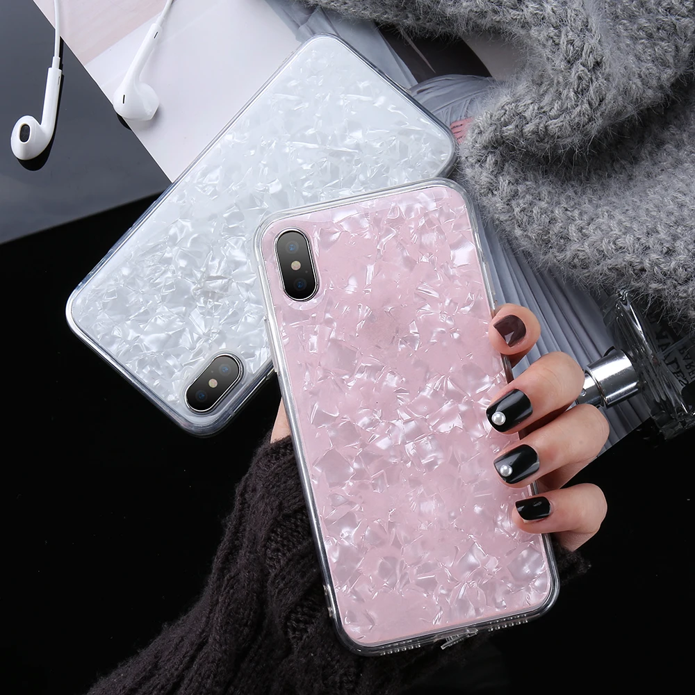 Funda de teléfono de silicona TPU suave, carcasa brillante de lujo para iPhone X, XS, XR, 11, 12, 13, Mini, 14, 15 Pro Max, 7, 8 Plus, SE 2020 - imagen 5