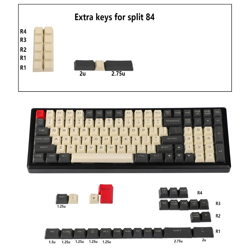 YMDK-Tapa de tecla PBT gruesa para teclado mecánico MX, perfil OEM ANSI ISO grabado con láser, Filco YMD96, YMD75, KBD75, FC980M, VEA 75%, SP84