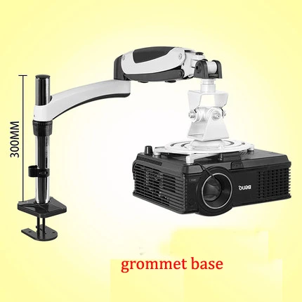 DL-PR03C soporte universal montado en escritorio para proyector, abrazadera de resorte de gas, orificio de ojal de 0-6,5 kg con bandeja de gancho, tornillo de 1/4 pulgadas - imagen 3