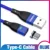 Blue type c cable