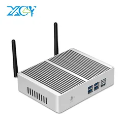 XCY Mini PC sin ventilador con HDMI, VGA y Wi-Fi Gigabit Ethernet