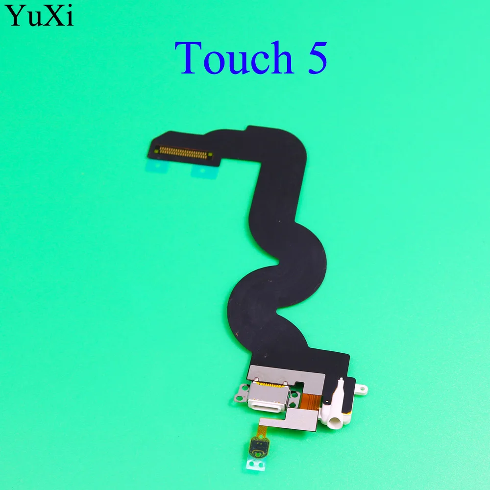 YuXi-cargador USB con puerto de carga, Conector de Audio flexible para auriculares iPod Touch5 de 5. ª generación, Cable flexible con botón de inicio, nuevo - imagen 2