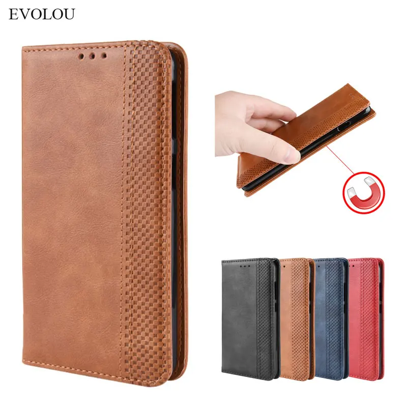 Funda Retro de cuero con tapa para Xiaomi Redmi 7 Note 9S 8 Pro 6 GO, funda con tapa magnética, cartera para Xiaomi Mi 9 8 10 F1 - imagen 2