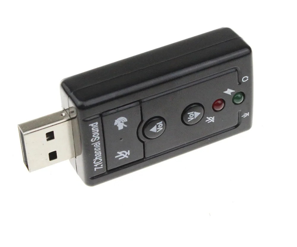 Mini tarjeta de sonido externa USB, adaptador de Audio 3D de 7,1 canales, convertidor + auriculares de 3,5mm, micrófono para PC, ordenador de escritorio y Notebook - imagen 2