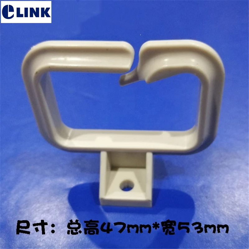 Anillo administrador de cables cuadrado de plástico ABS para caja de distribución gestión de cables para gabinete de red blanco 47*53mm fábrica 100 Uds