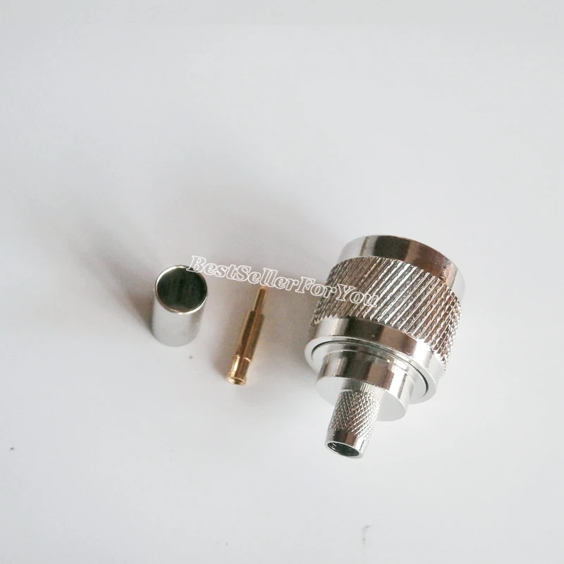 Engarce de enchufe macho N, Conector de RF recto, para RG5, RG6, 5D-FB, LMR300, 1 unidad - imagen 3