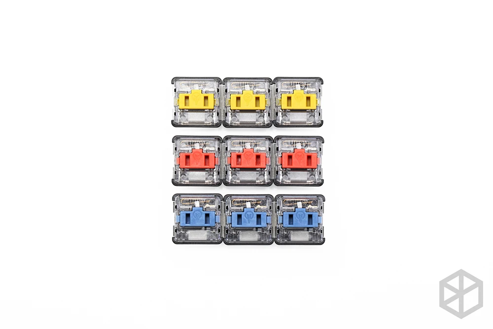 Kailh interruptor choc de perfil bajo, interruptores RGB medio alto ultrafinos para teclado mecánico retroiluminado, amarillo oscuro, naranja quemado, azul pálido - imagen 3