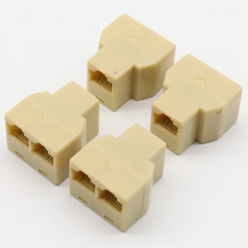 Conector divisor RJ45 para ordenador portátil y PC, adaptador divisor de red modular, CAT5, CAT6, LAN, 8P8C, RJ-45 - imagen 2