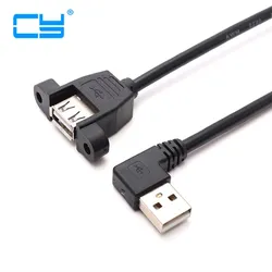 Cable Extensión USB Panel Angular 90° Macho-Hembra 30cm