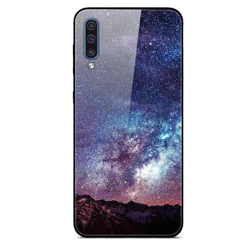 Para Samsung A50 funda A51 vidrio templado planeta espacio cubierta trasera de cristal para Samsung Galaxy A50S A51 A50 A 50 Fundas Coque - imagen 5