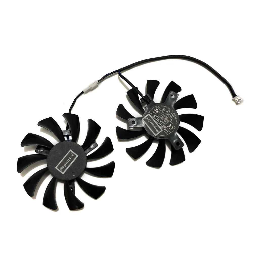 Ventilador de tarjeta gráfica GPU, 75MM,2 pines, HA8010H12F-Z, para MSI N GTX 750 N750Ti-2GD5TOCV1 N750Ti-2GD5OC, MSI CMP 30HX MINER XS - imagen 3
